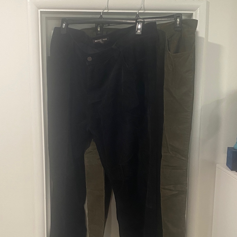 Men’s Bundle two pairs Michael Kors corduroy pants. Size 40. Pre loved condition